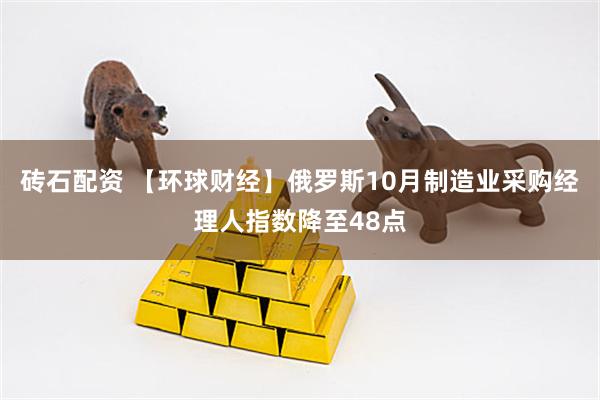 砖石配资 【环球财经】俄罗斯10月制造业采购经理人指数降至48点