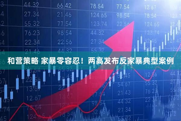 和营策略 家暴零容忍！两高发布反家暴典型案例